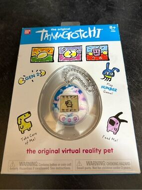 Tamagotchi Original Virtual Pet Keychain - Sky Pink & Purple